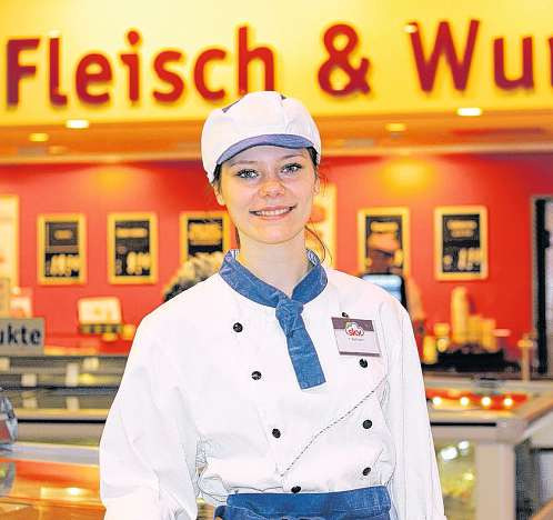 Kreativität und ein guter Draht zu den Kunden sind bei Vivien Bachmanns Ausbildung zur Fleischerei-Fachverkäuferin gefragt.