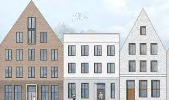 „Drei Giebel“: Im Lübecker Gründungsviertel entstehen zwölf Wohnungen als Baugemeinschaftsprojekt. FOTO: CONPLAN GMBH