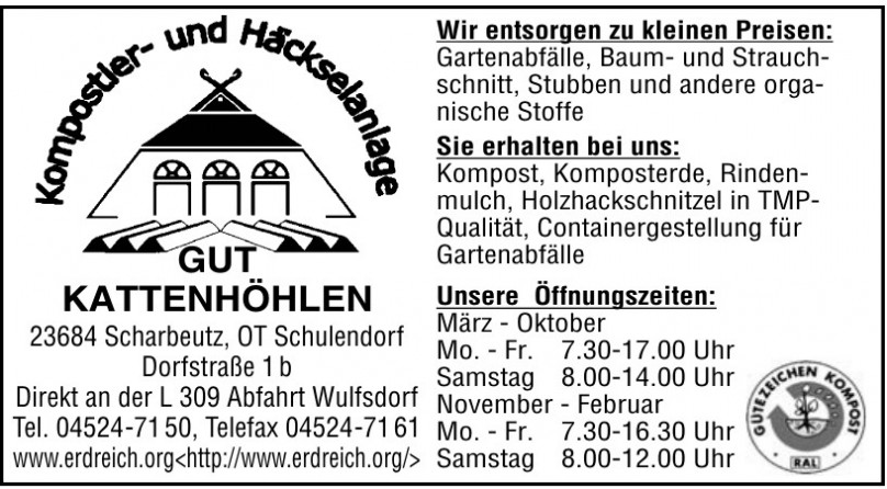 Kompostier- und Häckselanlage GUT KATTENHÖHLEN