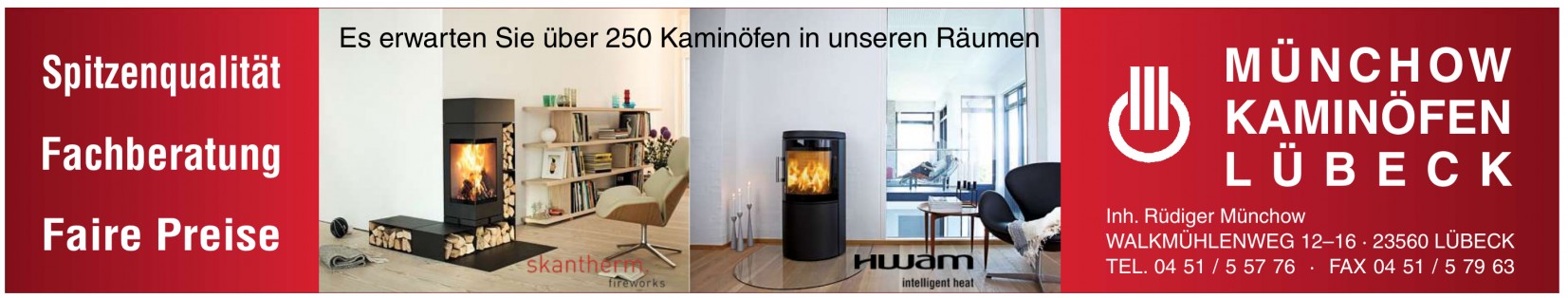 Münchow Kaminöfen Lübeck